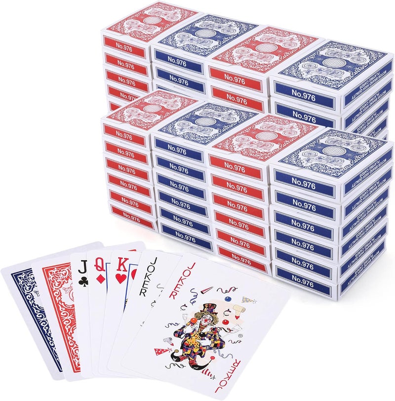 LotFancy Playing Cards Bulk, 144 Decks of Cards - 72 Blue and 72 Red, Poker Size Standard Index, for Blackjack, Euchre, Canasta Card Game, Casino Grade - Image 1