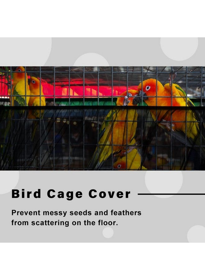 Chihutown Bird Cage Seed Catcher, Bird Cage Mesh Guard Netting, Bird Cage Seed Guard Skirt, Parakeet Cage Skirt For Round Square Cages (Black) - Image 4