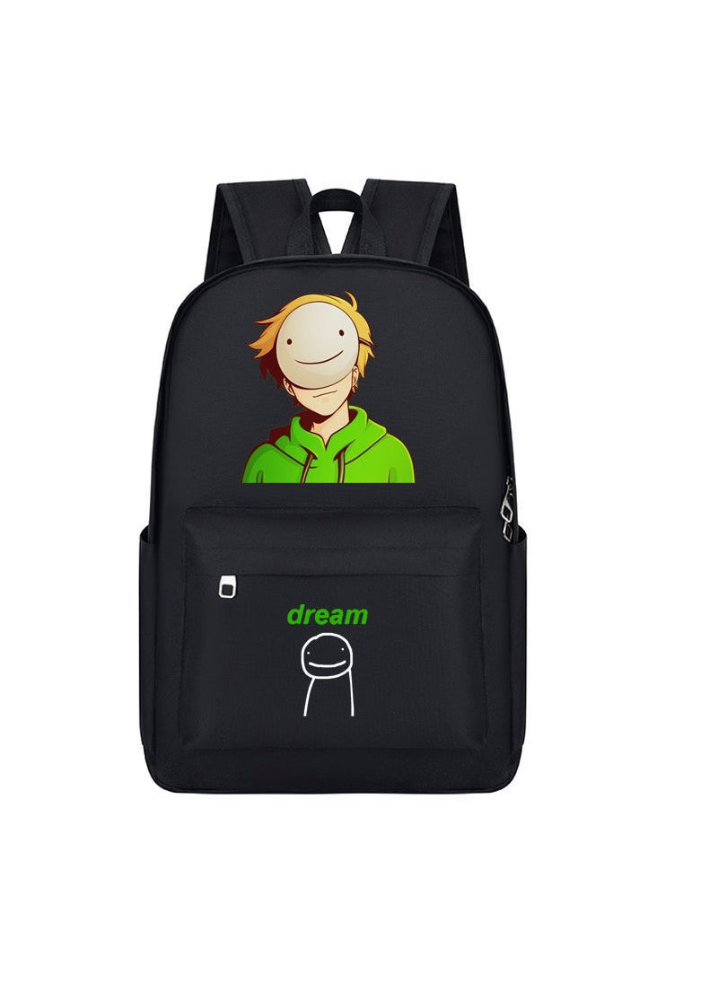 Generic - Dream Backpack Large Capacity For Middle Elementary School Students My World Themed Double Shoulder Backpack For Grades 3 To 6 Section D-one piece - Image 1