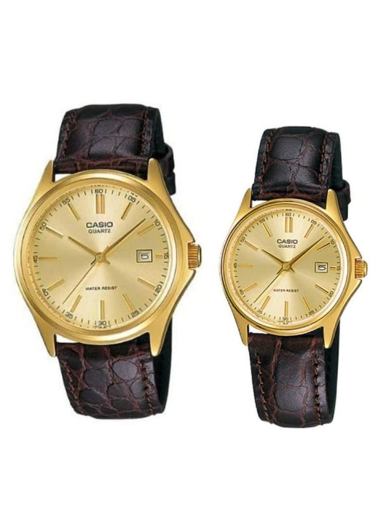 CASIO ساعة كاسيو للرجال انالوج بمينا ذهبي MTP/LTP-1183Q-9A - Image 1