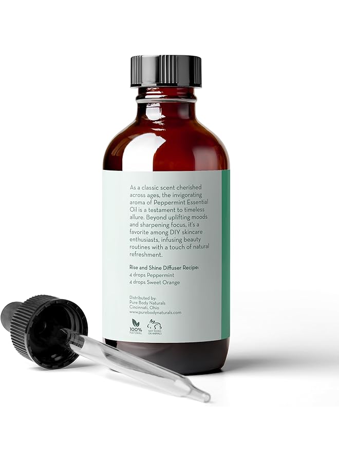 erorex Peppermint Essential Oil 4 Fl Oz Pure And Undiluted Mentha Piperita Oil Therapeutic Grade Aromatherapy Oil For Diffuser Relaxation And Focus  - Image 5