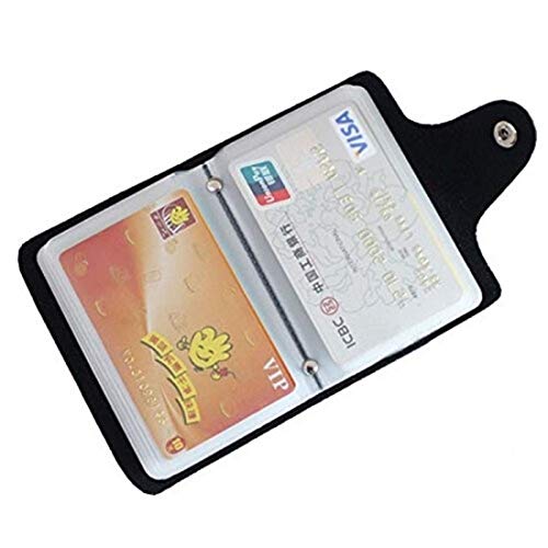 GreatDio Leather Credit Card Holder/Business Card Holder/ATM Card Holder for Women Men- 12 Slot Holds Upto 24 Cards (Black) - Image 5