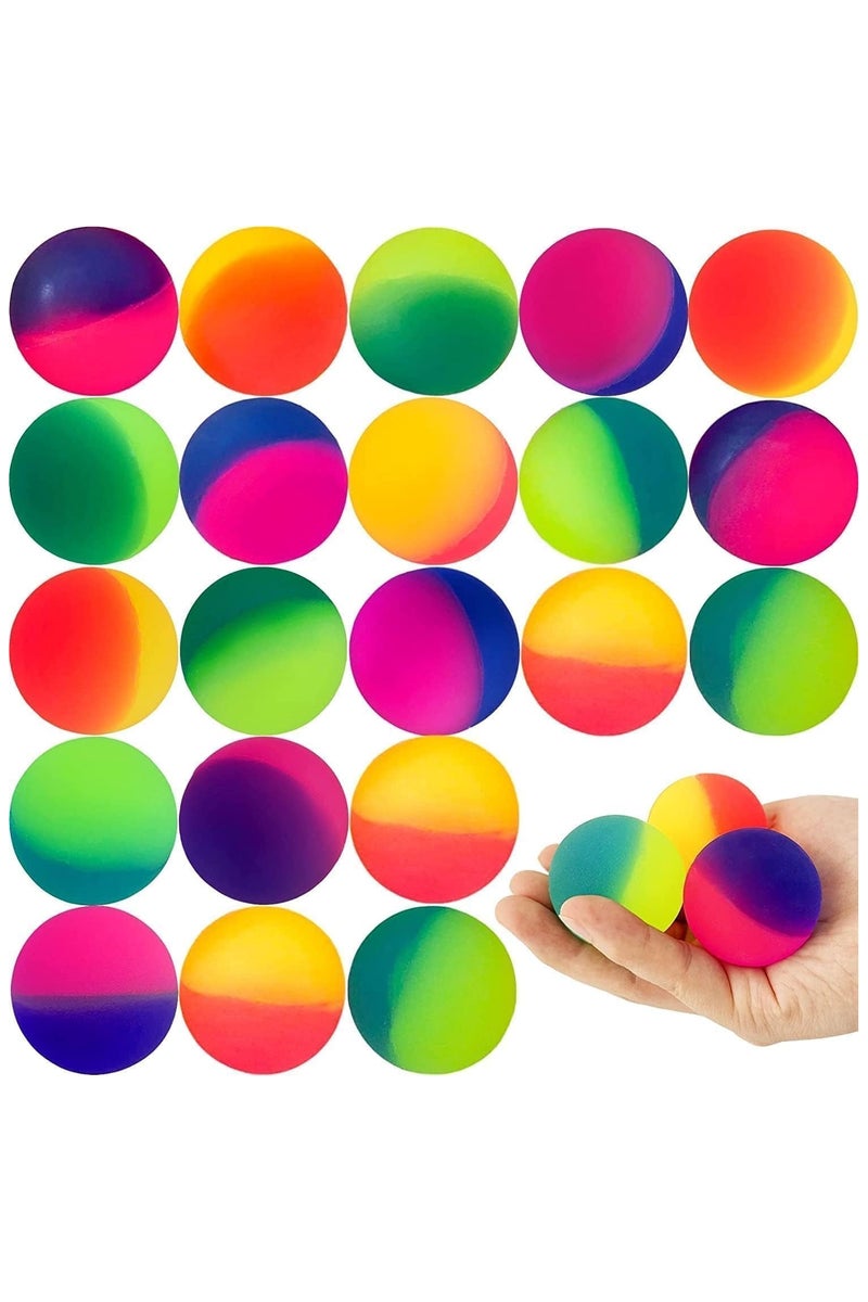 HAVEN Bouncy Balls for Kids – 24-Pack Colorful Rainbow Balls, Party Favors, Birthday Return Gifts, Pinata Fillers & Mini Toys for Boys and Girls - Image 1