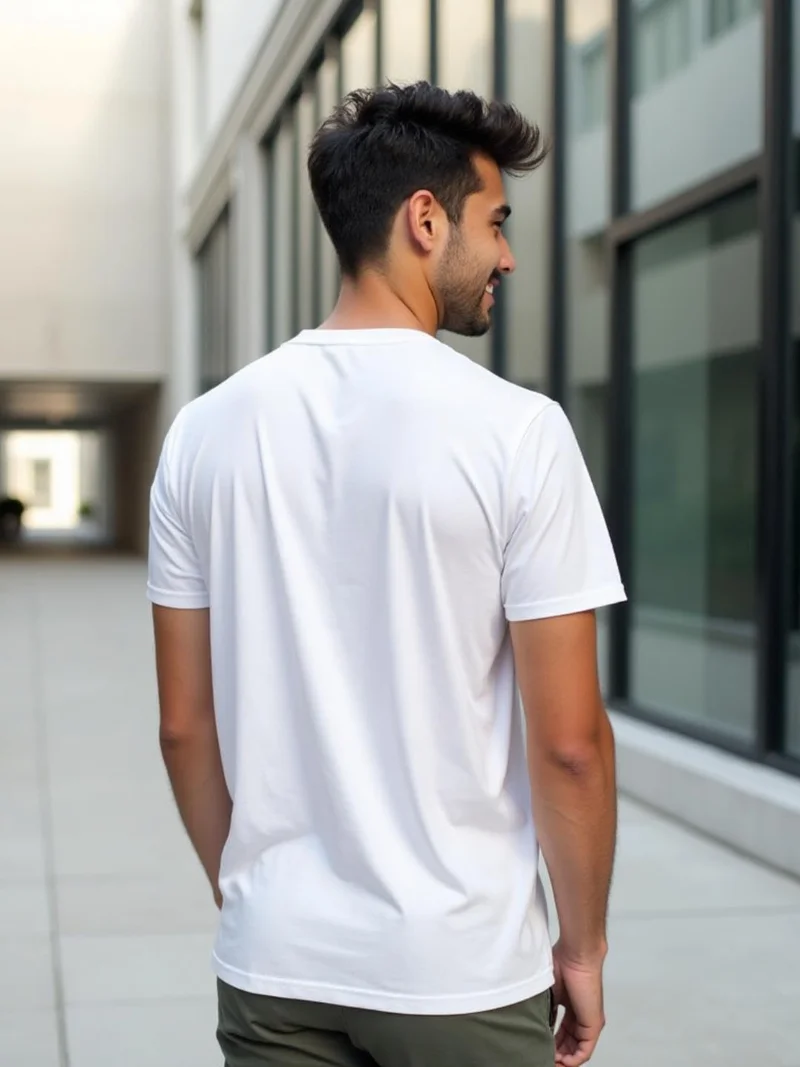 Nobero  Men's White Cotton Regular Fit T-Shirt for Men | Best Price UAE