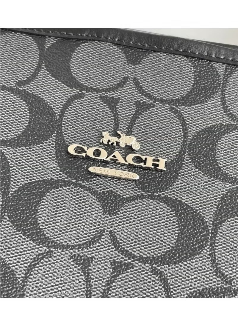 Coachoutlet Coach City Tote Bag In Signature Canvas Women's Fashion Versatile Large Capacity Large Size Handheld Shoulder Bag Tote Bag - Image 4