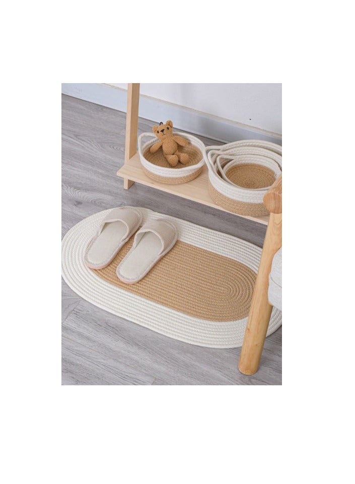 MEI HOME CENTER Hand Woven Jute Tassel Door Mat With Anti Slip Bottom (Size 70×40CM)  - Image 5
