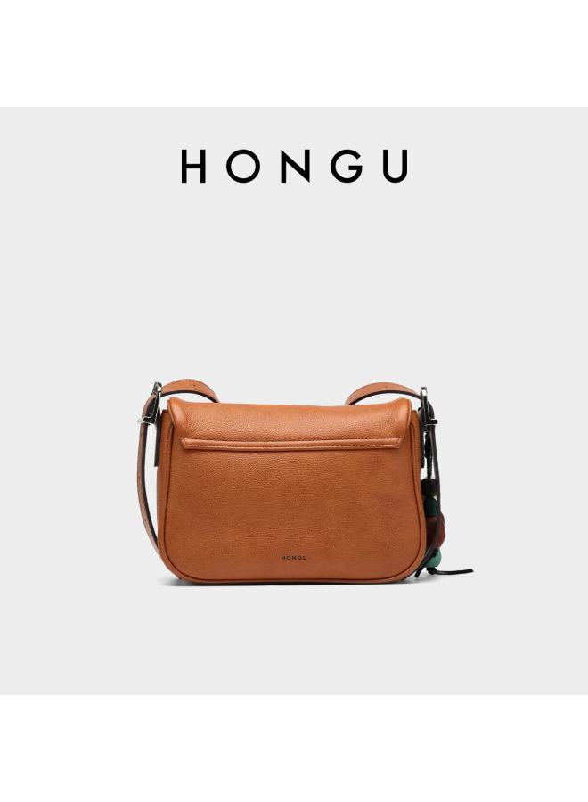 Hongu Women's Genuine Leather Shoulder Crossbody Bag Vintage High-end Saddle Bag Birthday Gift For Girlfriend - Image 3