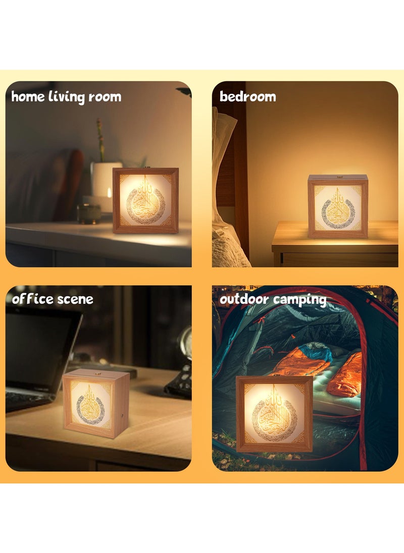 GALADUNE Wooden Night Light, Touch Control Table Lamp, Multi-Brightness with Continuous Dimming, Room, Holiday Party Decor, Replaceable Photo DIY Night Light Gift  - Image 4