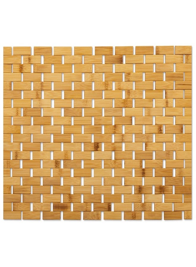 هومدسيم سجادة حمام من الخيزران من هوم ديسيم مزودة بوسادات مانعة للانزلاق، مقاس 23.6 × 15.8 بوصة، مناسبة لأرضيات الحمامات وأحواض الاستحمام، مقاومة للماء والانزلاق، للاستخدام الداخلي والخارجي في المطبخ وغرفة النوم والحمام والمرحاض، وسجادة أرضية للحيوانات الأليفة. - Image 1