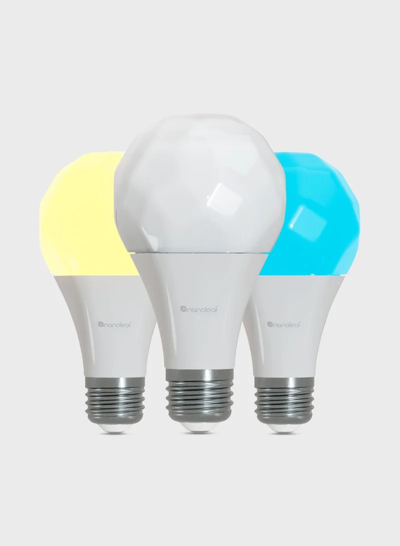 Nanoleaf Nanoleaf Essentials - Matter - E27 Smart A60 Bulb - 800Lm - White - 2700K-6500K - 220V-240V - 3 Pack