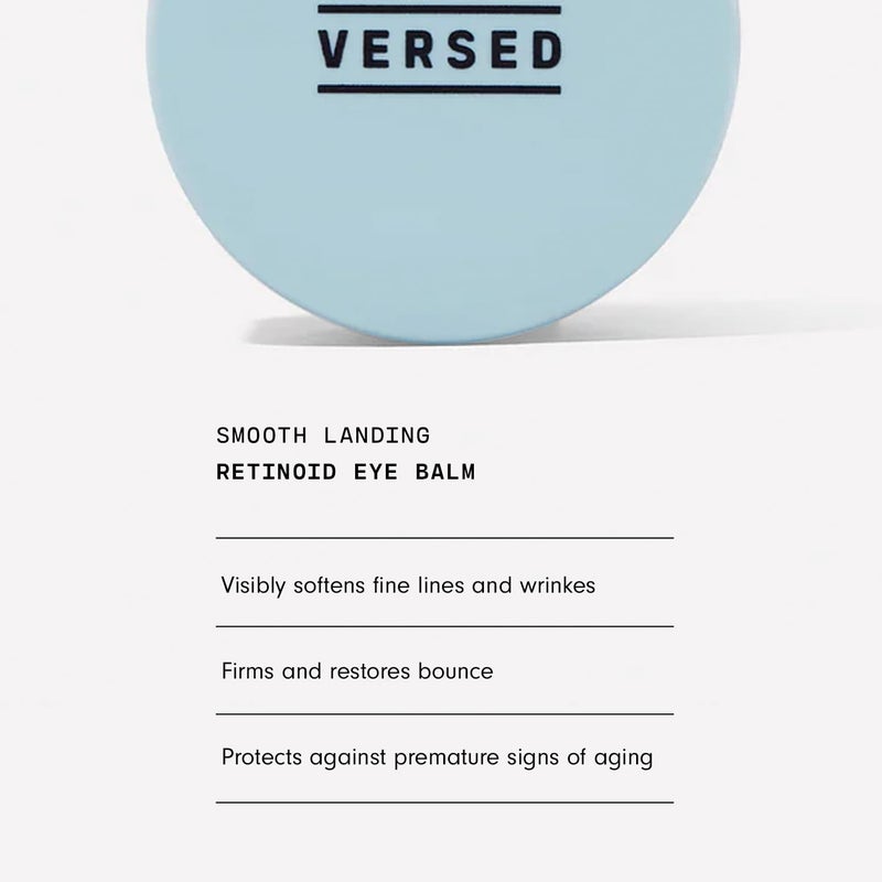 Versed Smooth Landing Advanced Retinoid Eye Balm - Anti-Aging Eye Cream with Granactive Retinoid for Crow's Feet, Under Eye Bags & Dark Circles - Nightly Moisturizing Eye Firming Cream (0.42 oz) - Image 5