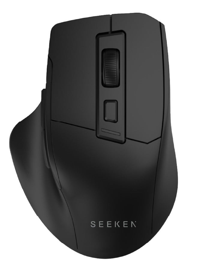 Seeken Workflow Ergonomic Wireless Mouse | Lag-free Gaming Mouse with 6D Buttons, Adjustable DPI for Precision | Comfortable Rubber Grip,  for Office Use | Windows & Mac Compatibility - Image 1