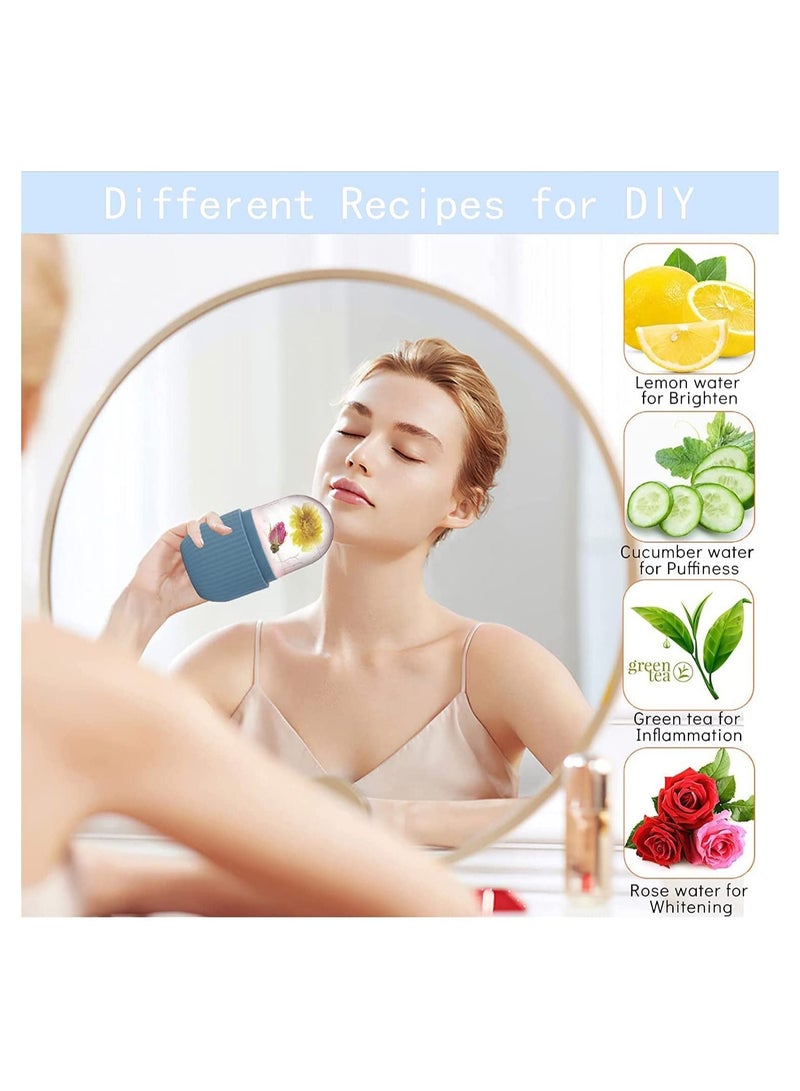 ORiTi Ice Roller For Face,Beauty Facial Massage Ice Roller,Glow Cube Ice Roller for Face,Skin Care Tools for Eye Wrinkles, Acne Puffiness Relief BLUE - Image 4