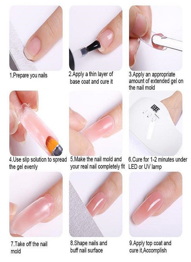 Nee Jolie - 2024 New 12 Color Poly Gel Nail Kit with UV Light Nails Extension Gel DIY at Home - Image 1