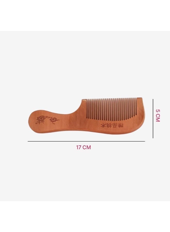 Akarm 3-Piece Natural Wooden Hair Comb Set - Anti-Static Detangling Combs for Scalp Massage & Hair Care - Image 4