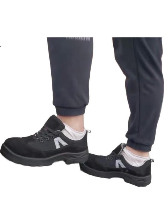 Shield King Safety Shoes Men And Women Anti-Smashing Anti-Piercing Breathable Nubuck Leather Lightweight Comfortable Sports Shoes 2731Bk-20 42 - Image 2