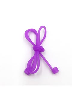 Generic For Apple Bluetooth Headset Anti-lost Rope Magnetic Headset Anti-lost Rope Airpods Wireless Silicone Anti-lost Lanyard-Color:Purple-Applicable Model:Magnetic Suction Anti-lost Rope (pearlescent Bag  - Image 1