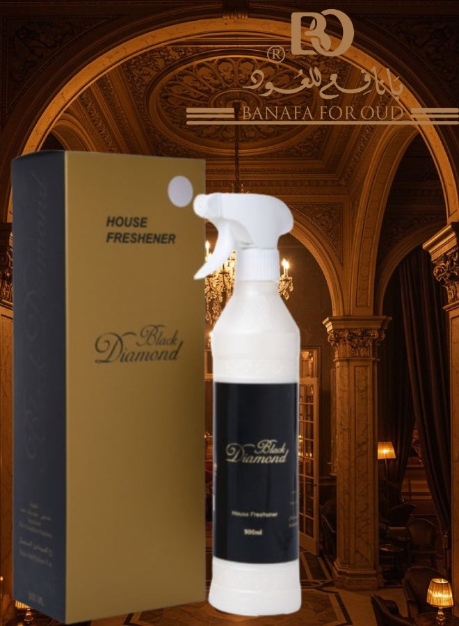 Banafa 6 Pieces Black Diamond Air Freshener 500ML - Image 2