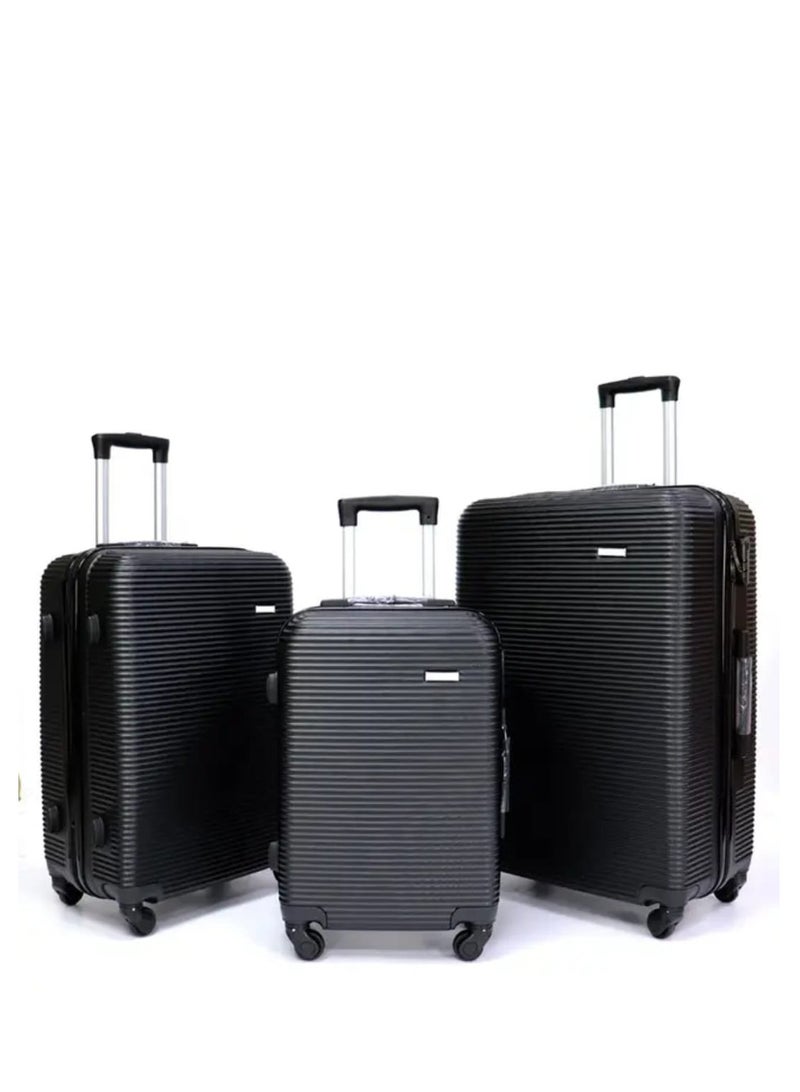 شنطة سفر بعجلات غير قابلة للكسر مع قفل تي اس ايه و4 عجلات دوارة صامتة وسوستة مزدوجة للتوسيع,أكريلونيتريل بوتادين ستايرين (ABS)