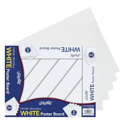 UCreate Poster Board, White, 11" x 14", 5 Sheet Pack - Image 4