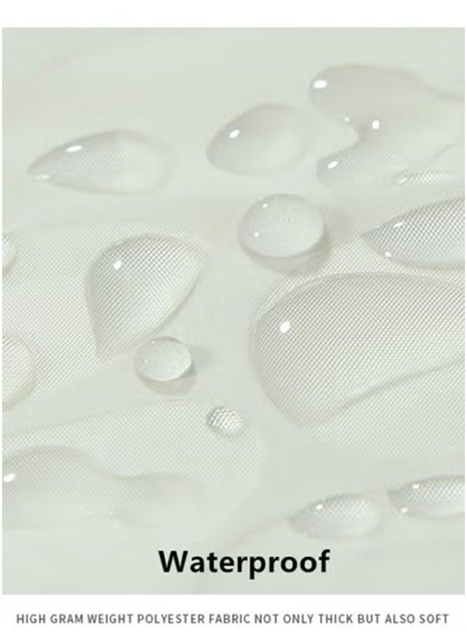 Kutis ستارة دش حمام قطعة واحدة مقاومة للماء مطبوعة PEVA بيضاء 180x200 سنتيمتر - Image 5