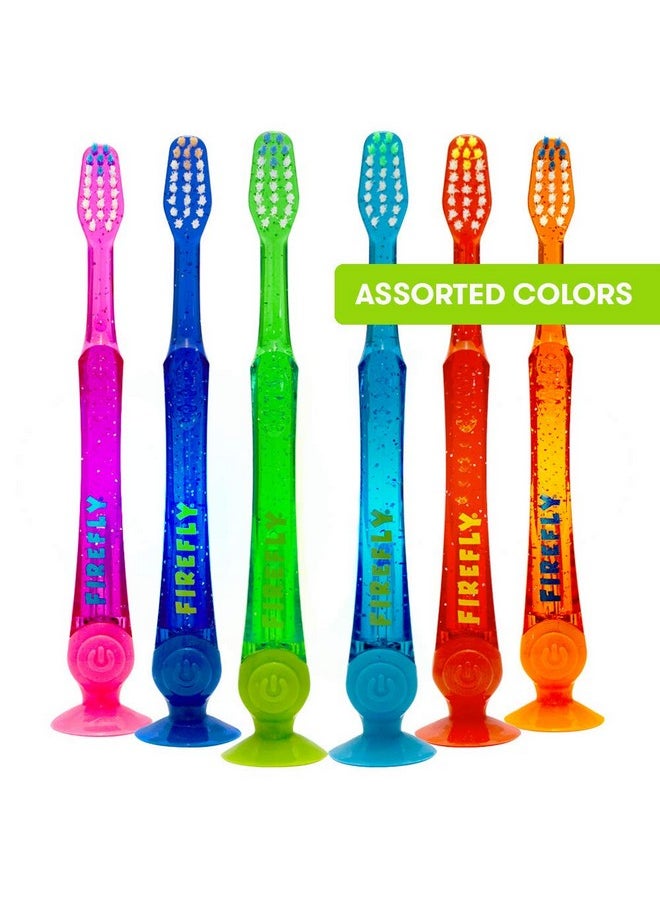 Firefly - Firefly Light-Up Timer Kids Toothbrush with Suction Cup, Soft - 2 Count (Pack of 1), Assorted - Image 1