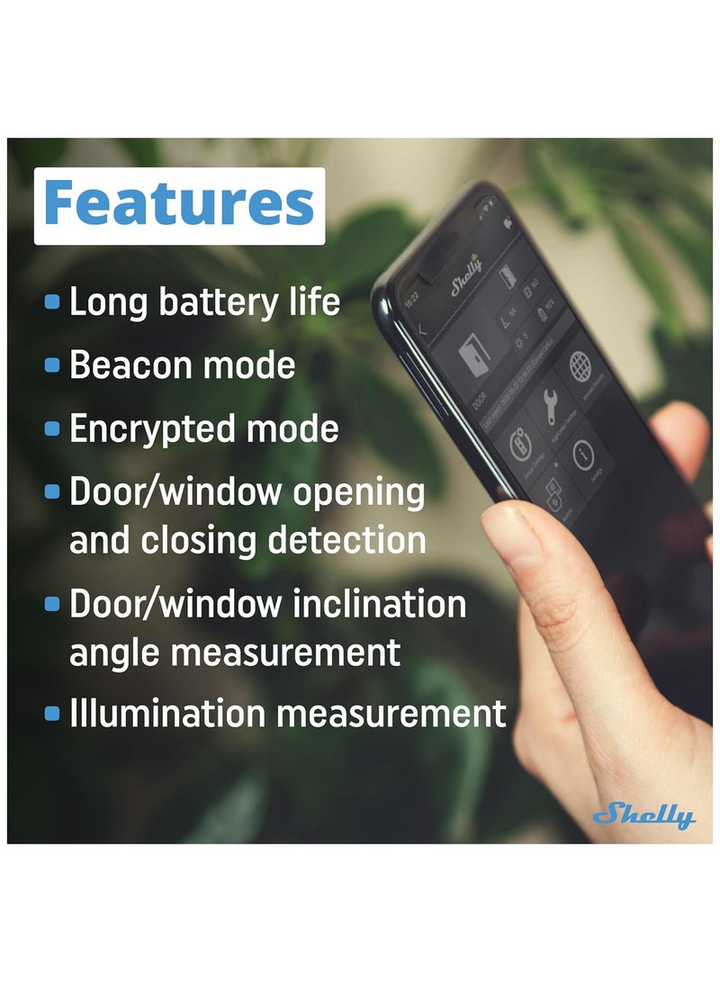 شيلي Shelly BLU Door/Window (مستشعر باب/نافذة يعمل بالبلوتوث) - أبيض - Image 4