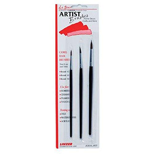 LINZER J.R. Edwards Linzer A 383 (3 Piece) Artist Brushes Camel Hair Round - Image 1