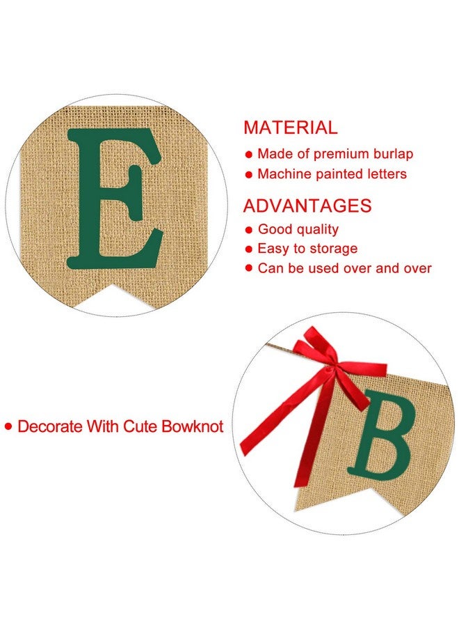 Partyprops Believe Burlap Banner - Rucitc Holiday Banner Garland - Perfect for Christmas Decoration Xmas Party Decor - Image 3