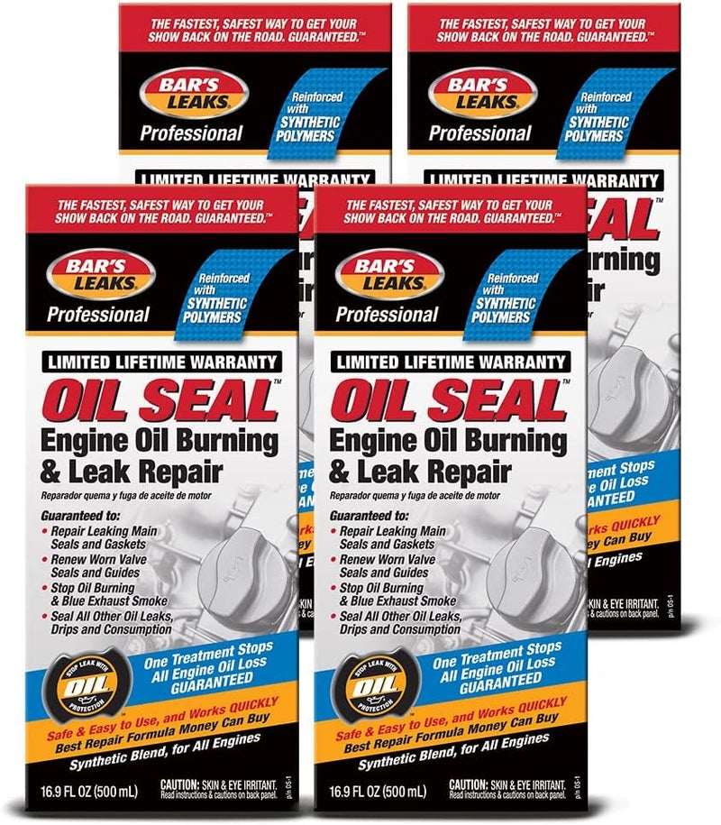 بار ليكس OS-1-4PK سدادة إصلاح حرق/تسرب زيت المحرك - 16.9 أونصة، (عبوة من 4) خيارات متنوعة