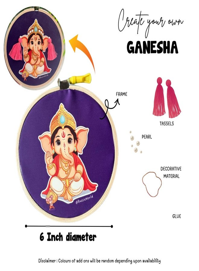 BuzzieWorld - Create Your Own Ganesha | DIY Ganesha Wall Hanging kit| DIY Gift Box for Kids | Activity Boxes | Craft Kit for Kids | Art & Craft Kit | Age 4-15 yrs | Activity kit | Diwali Gift - Image 2