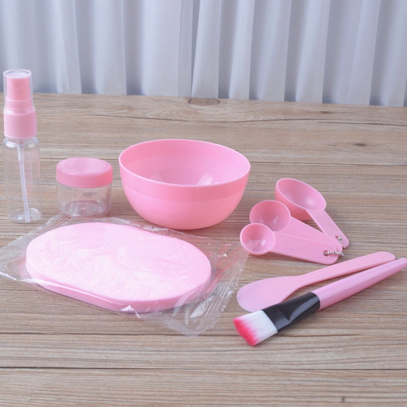 Diy Mask Tool Set Medium 9-Piece Mask Bowl Stick Brush Metering Spoon Spray Bottle Bubble Bottle Face Washing - Image 5
