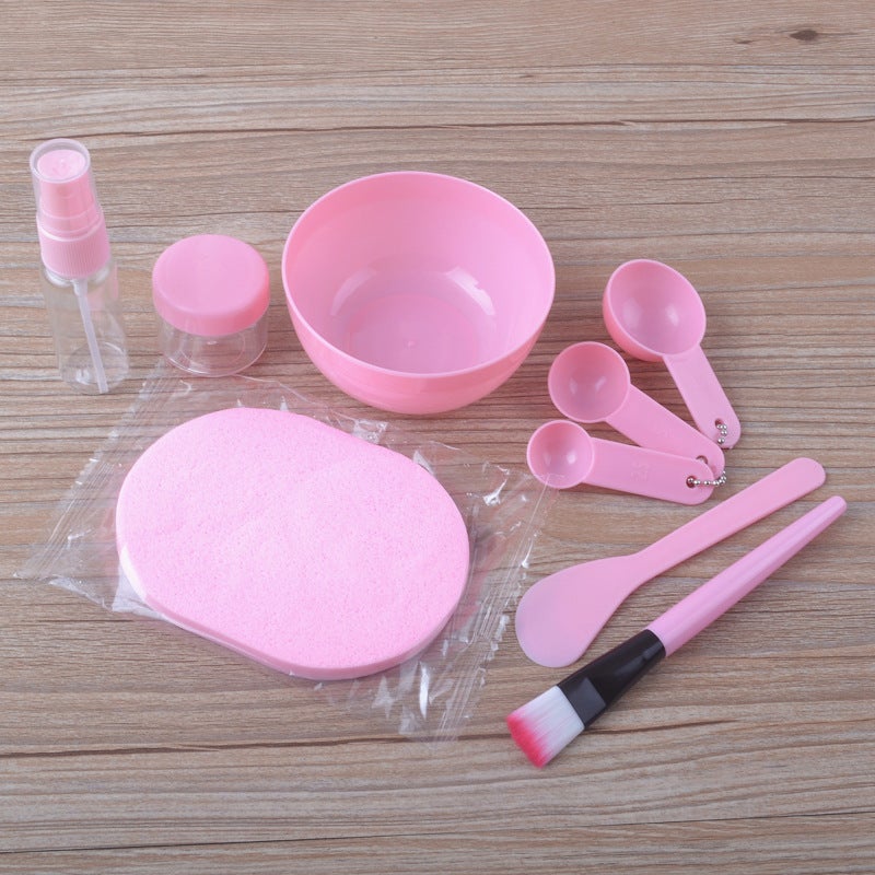 Diy Mask Tool Set Medium 9-Piece Mask Bowl Stick Brush Metering Spoon Spray Bottle Bubble Bottle Face Washing - Image 3