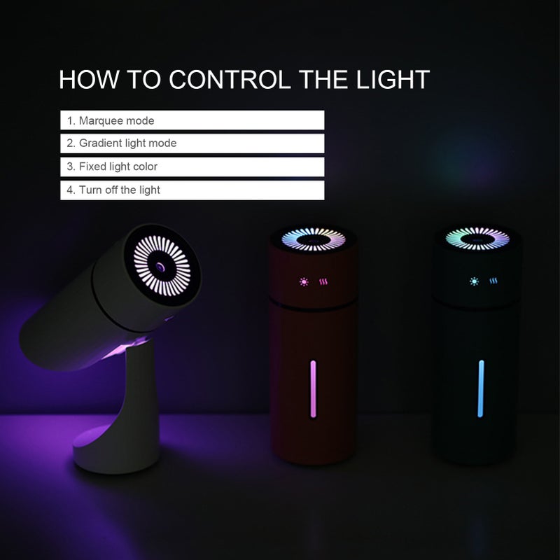 260mL Mist Humidifier Diffuser LED Colorful Car Humidifier Quiet Adjustable Top Fill Cool Mising Humidifier for Car Bedroom USB Powered Home Humidifier - Image 5