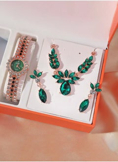 XSVO 3 in 1 Women's Necklace,Watch,earring Gift Set,Quartz Watch,Women Watch Business Gifts Unique Wristwatch,Holiday Gifts,Birthday Gifts  - Image 5