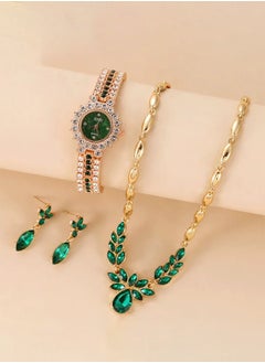 XSVO 3 in 1 Women's Necklace,Watch,earring Gift Set,Quartz Watch,Women Watch Business Gifts Unique Wristwatch,Holiday Gifts,Birthday Gifts  - Image 3