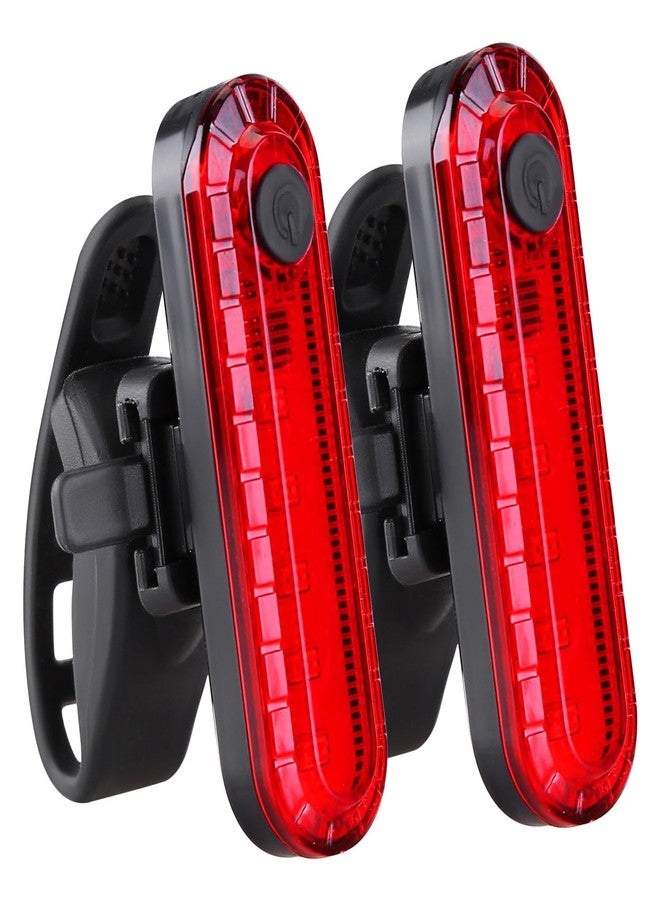 Eforcase مصباح خلفي للدراجة قابل لإعادة الشحن من إيفوركيس (قطعتان) - مصباح خلفي LED للدراجة قابل لإعادة الشحن عبر منفذ USB - مصباح خلفي أحمر للدراجة للقيادة الليلية، مصباح يدوي خلفي للدراجة مع 4 أوضاع إضاءة - Image 3