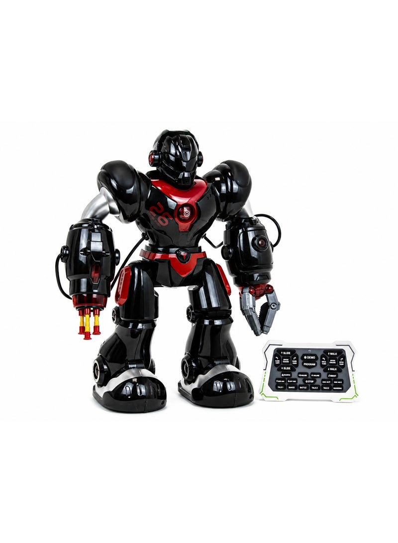 Smart RC Robot Toy For Kids With Remote Control, Programmable Actions, Multi-Directional Movement, Lights, Sounds, Music And Dance, Black And Red, Ages 8+ - Image 2