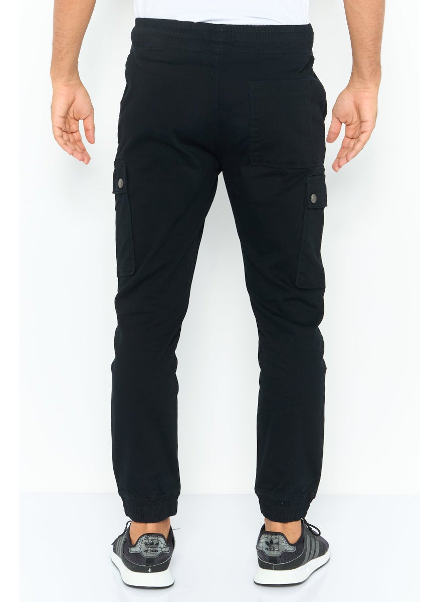 Modern Culture Men Regular Fit Stretchable Cargo Pant, Black  - Image 3