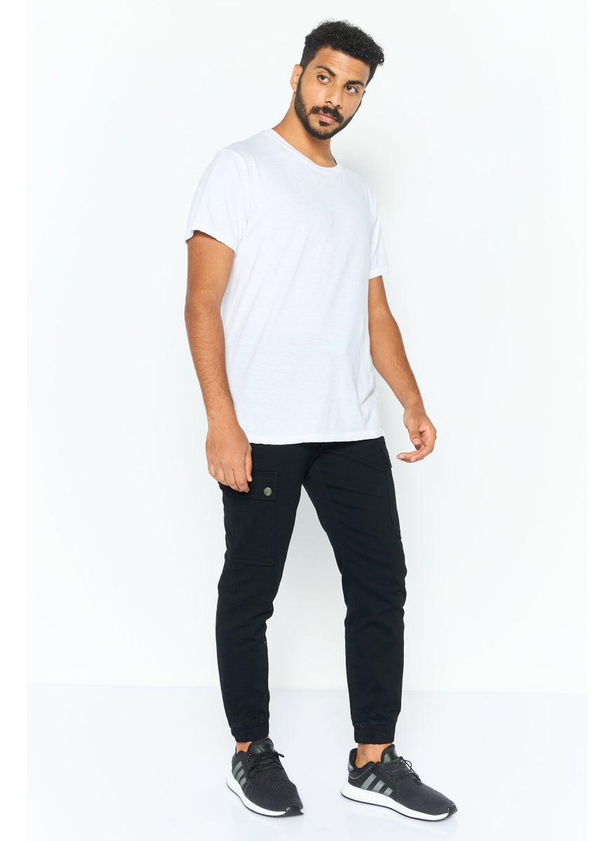 Modern Culture Men Regular Fit Stretchable Cargo Pant, Black  - Image 4