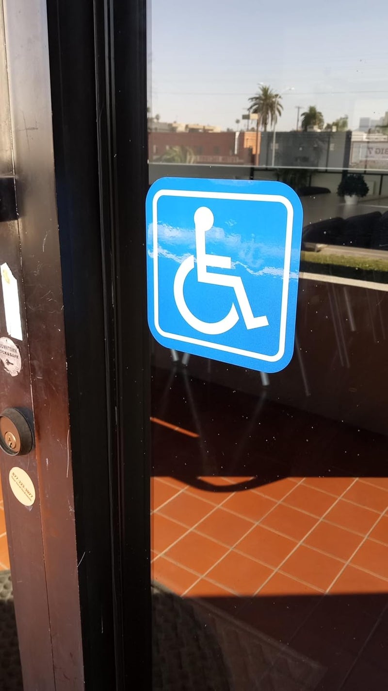 ARS Handicap Sticker Decals, 15 Pack 5 in x 5 in Disabled Wheelchair Accessible Labels Glossy Premium UV Protected Self Adhesive for Indoors & Outdoors - Image 5