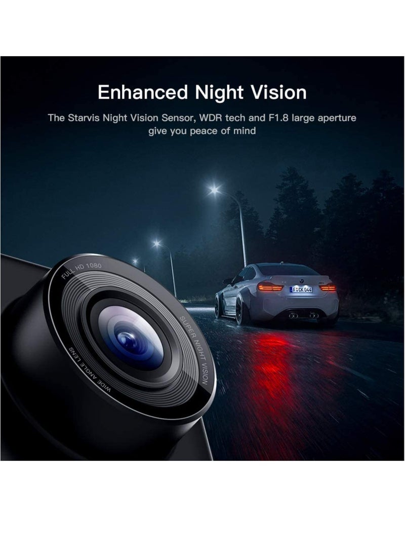 Apeman C420 1080P Full HD Dash Cam- clear Night Vision Motion Detection - Image 3