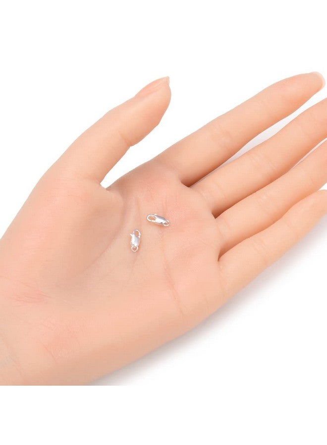 Adabele Abele Authentic 925 Sterling Silver 8Mm (0.31 Inch) Small Italian Rectangle Lobster Trigger Clasps With Jump Ring Hypoallergenic Nickel Free For Jewelry Making Ss25 Aa - Image 2