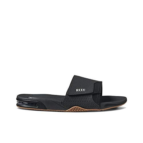 Reef Fanning Slide Men's Sandals Black/silver - 10 Medium - Image 3