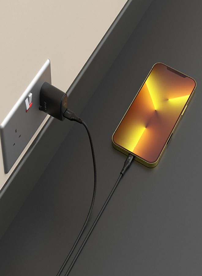 Pawa Lightning to USB-A Cable, Nylon Braided, Data Sync, Quick Charging, 1.2m Length - Image 2