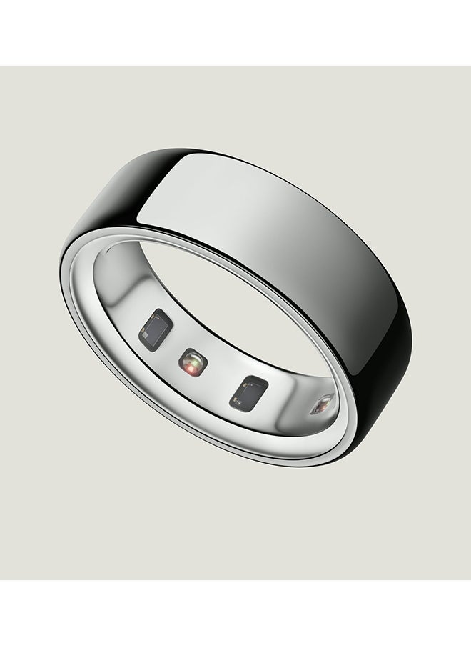 Oura Ring 4 - Silver - Size 8 - Smart Ring - Size First with Oura Ring 4 Sizing Kit - Sleep Tracking Wearable - Heart Rate - Fitness Tracker - Up to 8 Days of Battery Life