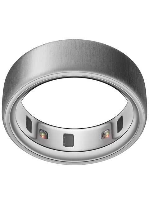 Oura Ring 4 - Silver - Size 8 - Smart Ring - Size First with Oura Ring 4 Sizing Kit - Sleep Tracking Wearable - Heart Rate - Fitness Tracker - Up to 8 Days of Battery Life