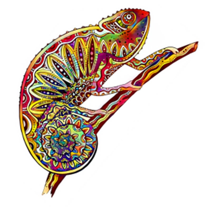 Special-Shaped Wooden Puzzle Lion Owl Wolf Tyrannosaurus Rex Animal Asymmetrical Kidsren'S Building Block Toy Creative Educational Puzzle - Image 1