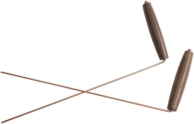 مجموعة قضبان التنقيب عن النحاس بمقبض الجوز والبندول النحاسي للعثور على المعادن والمياه - Image 4