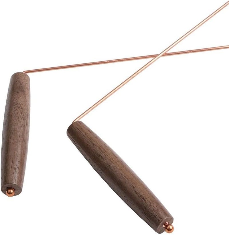 مجموعة قضبان التنقيب عن النحاس بمقبض الجوز والبندول النحاسي للعثور على المعادن والمياه - Image 5